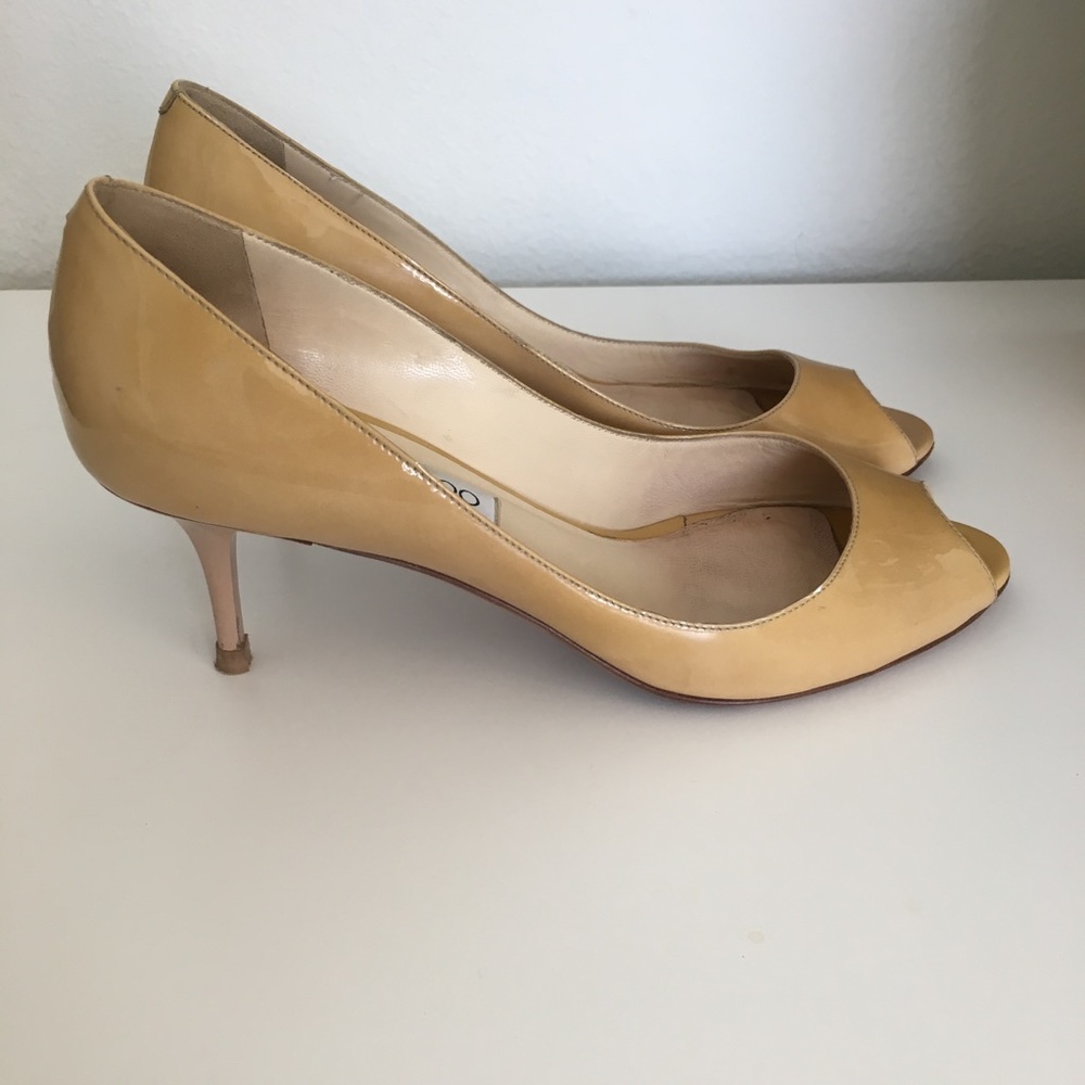 Jimmy Choo Tan Kitten Heels